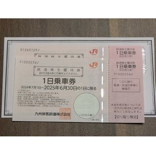 JR九州　1日乗車券 2枚セット(鉄道乗車券)