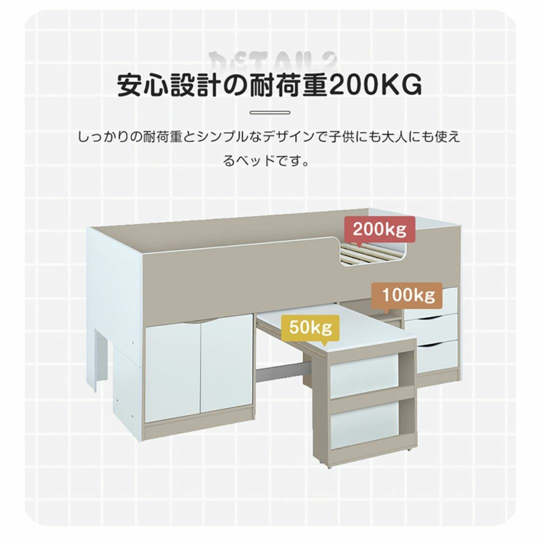 数量限定!高機能システムベッドデスク 本棚 机付き 学習机 数量限定!高機能システムベッドデスク 本棚 机付き 学習机