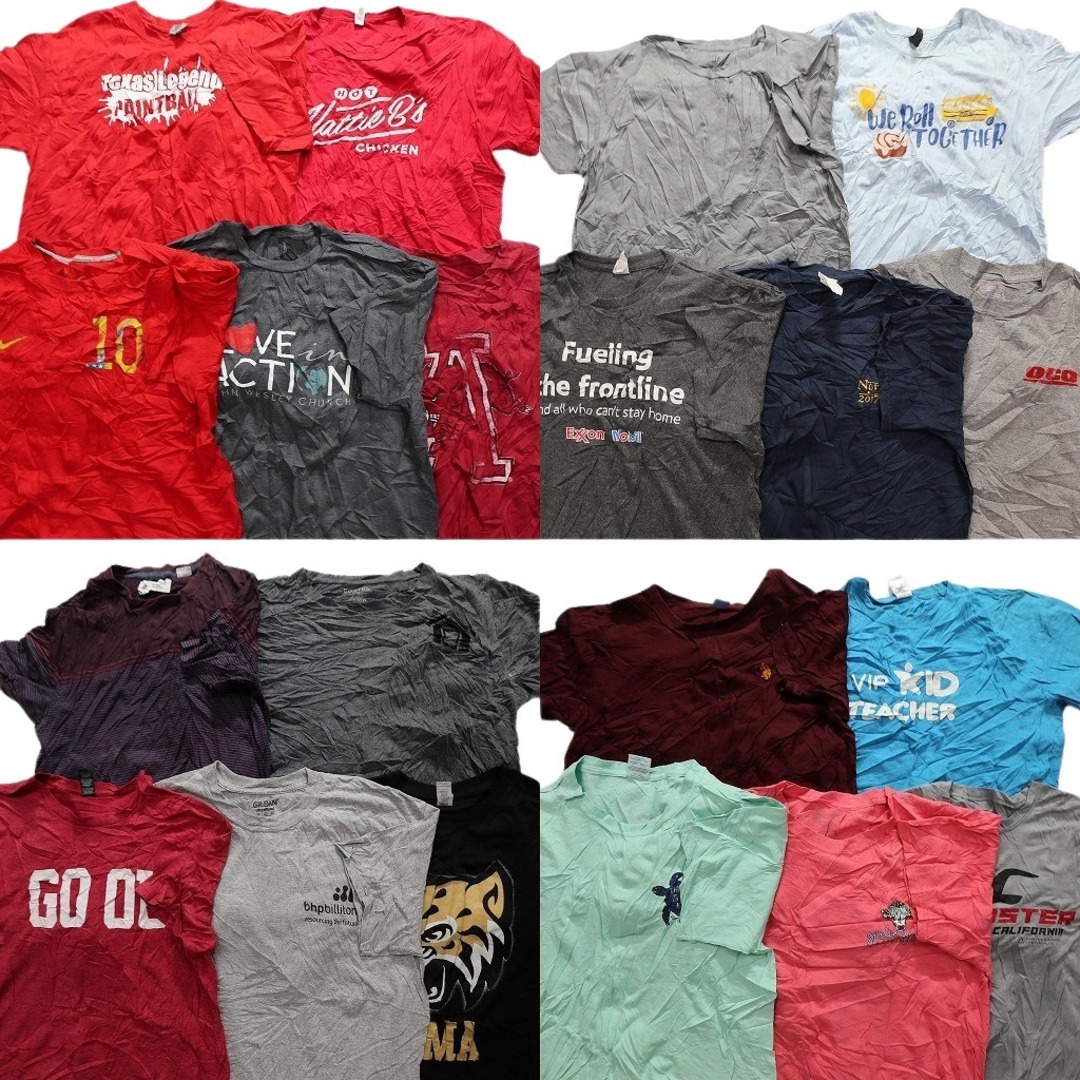 古着卸 まとめ売り カラーmix プリント 半袖Tシャツ 20枚セット 古着卸 まとめ売り カラーmix プリント 半袖Tシャツ 20枚セット