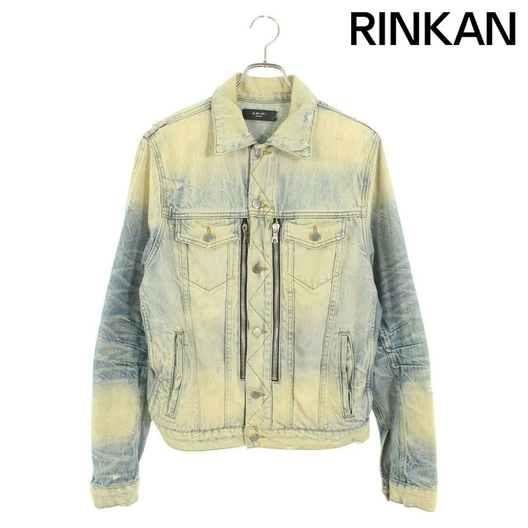 AMIRI - アミリ ダメージ加工ジップアップデニムジャケット AMIRI - アミリ ダメージ加工ジップアップデニムジャケット