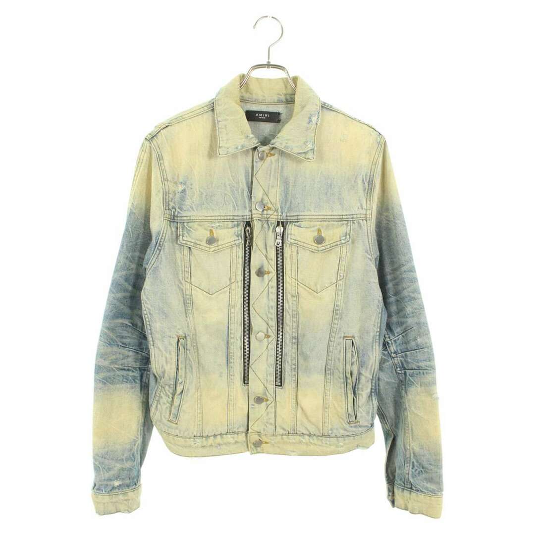 AMIRI - アミリ ダメージ加工ジップアップデニムジャケット AMIRI - アミリ ダメージ加工ジップアップデニムジャケット