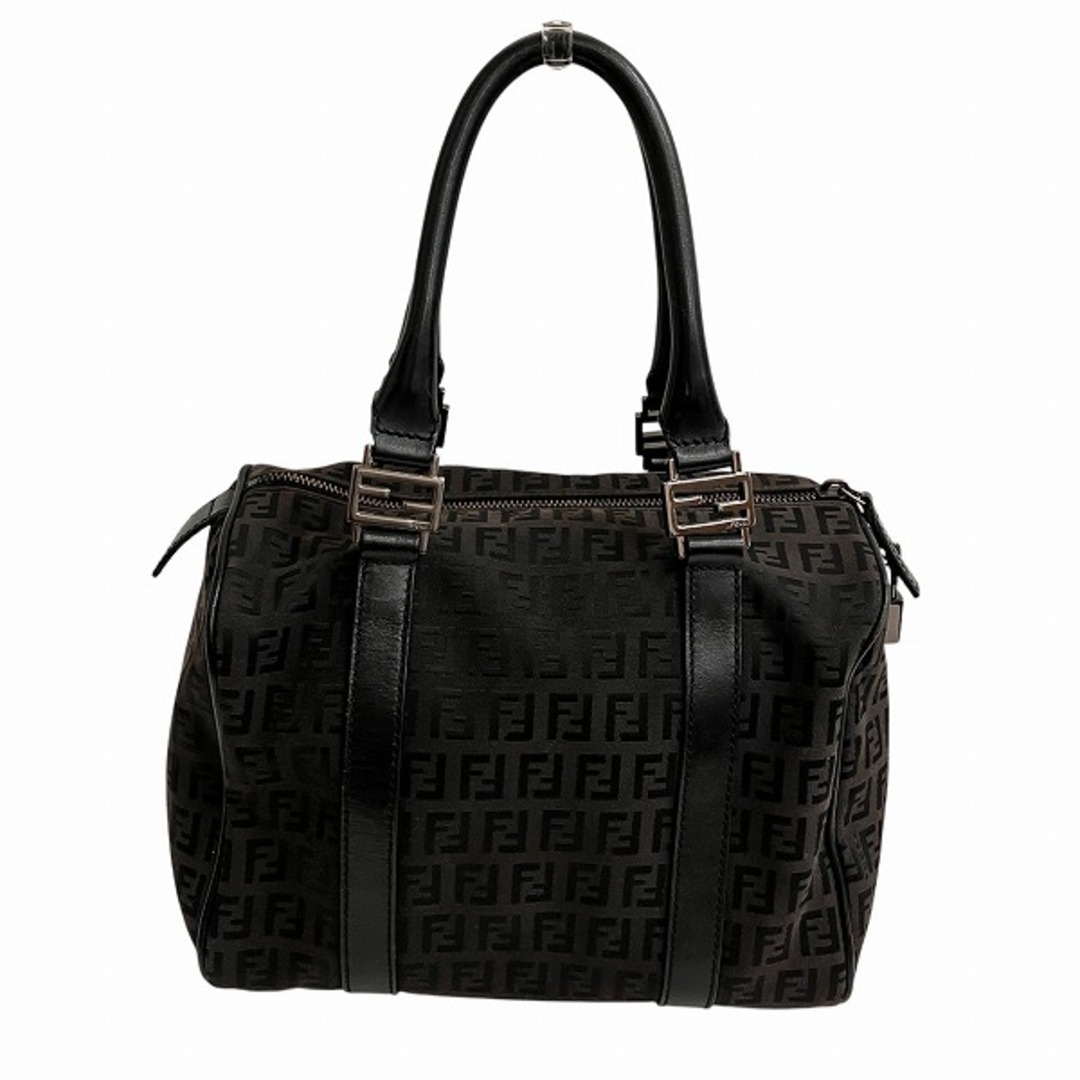 FENDI - フェンディ FENDI ズッカ ブラック キャンバス×レザー FENDI - フェンディ FENDI ズッカ ブラック キャンバス×レザー