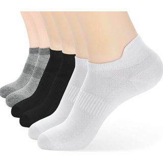 スポーツソックス 6足組 アーチサポート アンクル ヒールタブ付き 靴下 M(ソックス)