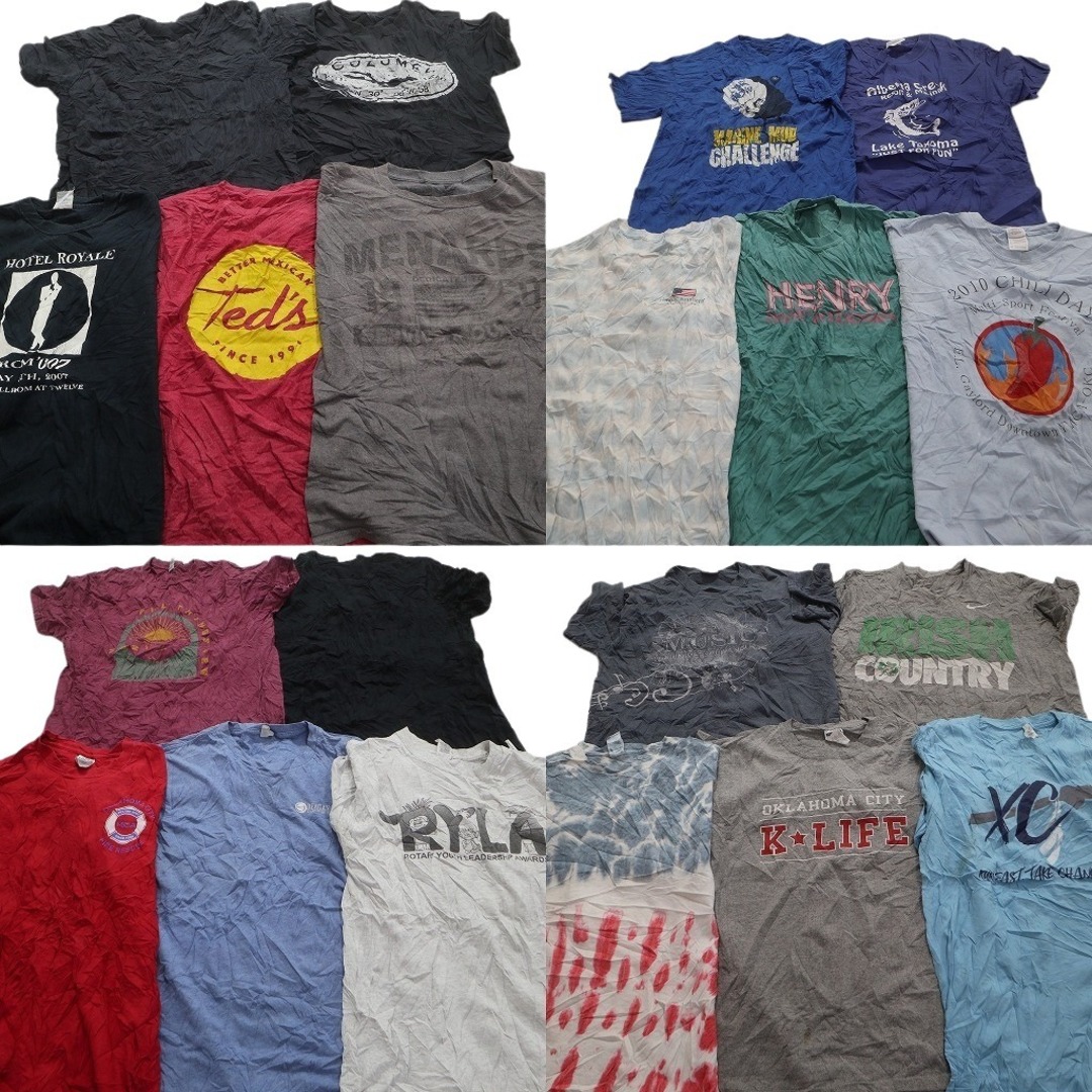 古着卸 まとめ売り カラーmix プリント 半袖Tシャツ 20枚セット 古着卸 まとめ売り カラーmix プリント 半袖Tシャツ 20枚セット