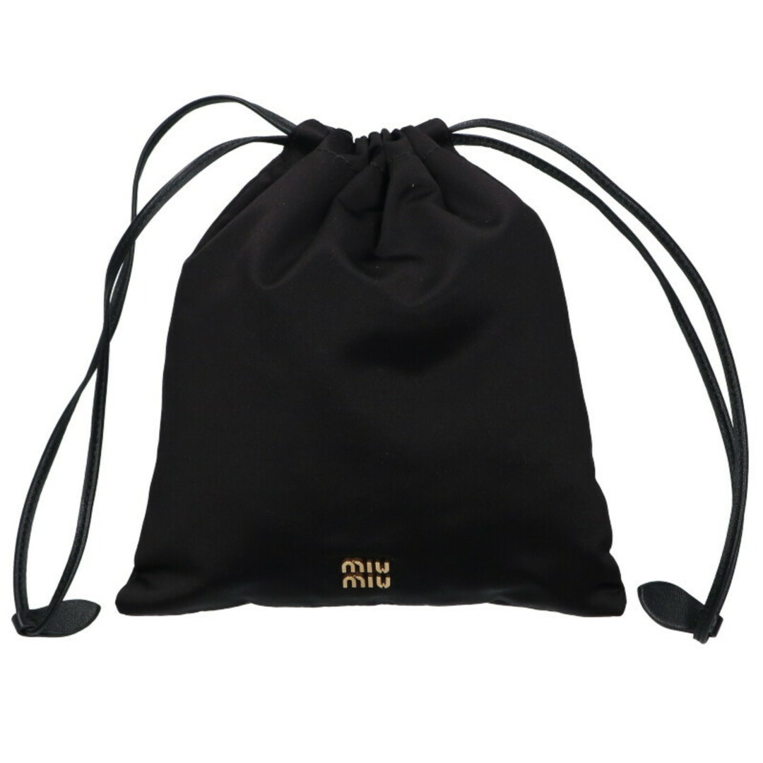 MIU MIU - ミュウミュウ 5NG010 ロゴダッチェス巾着ポーチ MIU MIU - ミュウミュウ 5NG010 ロゴダッチェス巾着ポーチ