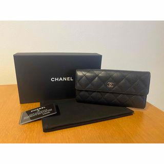 CHANEL - CHANEL/シャネル/ブラック/レザー/長財布/ウォレットの CHANEL - CHANEL/シャネル/ブラック/レザー/長財布/ウォレットの