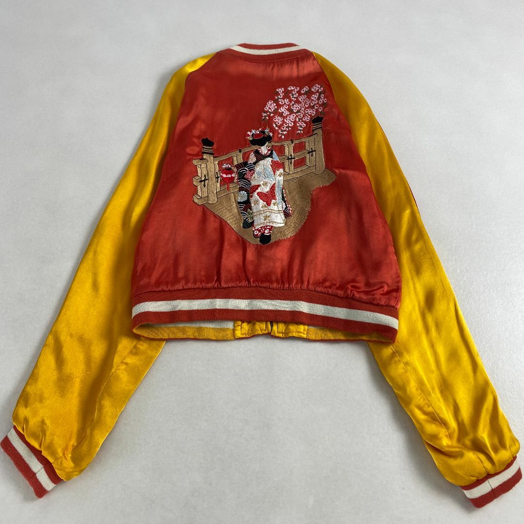 VINTAGE - ヴィンテージ スカジャン 舞妓 桜 刺しゅう VINTAGE - ヴィンテージ スカジャン 舞妓 桜 刺しゅう