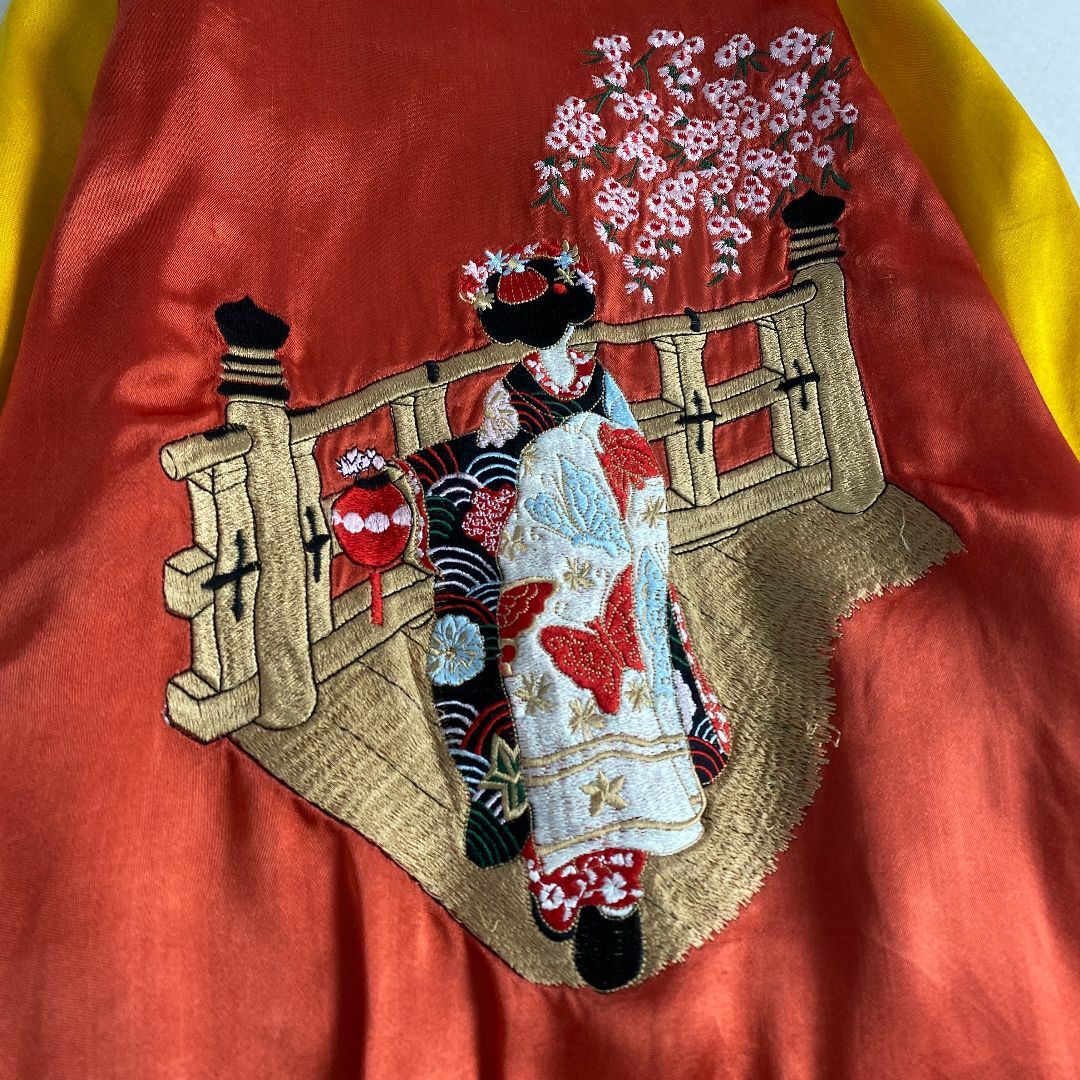 VINTAGE - ヴィンテージ スカジャン 舞妓 桜 刺しゅう VINTAGE - ヴィンテージ スカジャン 舞妓 桜 刺しゅう