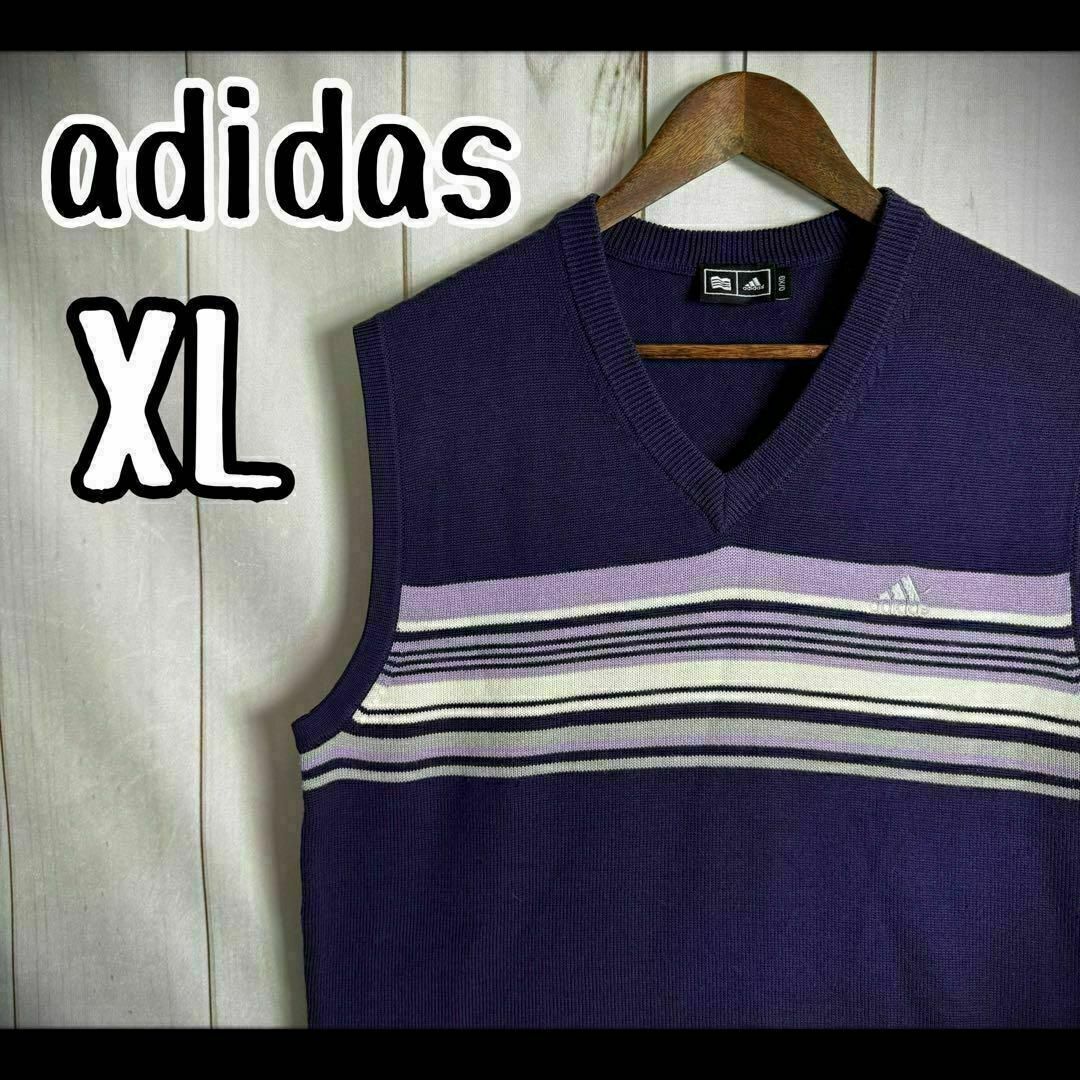 adidas - 【希少カラー】 アディダス ニットベスト マルチ adidas - 【希少カラー】 アディダス ニットベスト マルチ