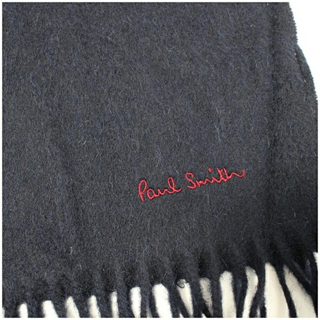 Paul Smith - ポールスミス ウール マフラー 未使用 ネイビー Paul Smith - ポールスミス ウール マフラー 未使用 ネイビー