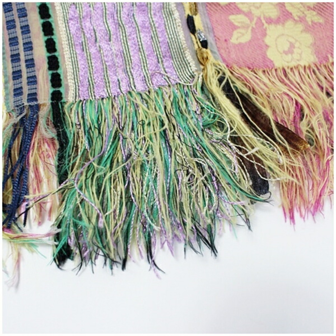 ETRO - エトロ レーヨン他 ストール 長方形 グリーン×マルチ ETRO - エトロ レーヨン他 ストール 長方形 グリーン×マルチ