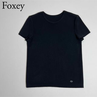 FOXEY - フォクシー FOXEY カシミヤ 混半袖ニットシャツ FOXEY - フォクシー FOXEY カシミヤ 混半袖ニットシャツ