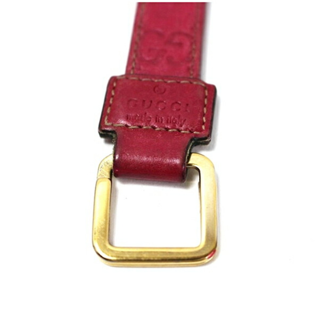 GUCCI - グッチ レザー キーホルダー 074836-479292 濃ピンク GUCCI - グッチ レザー キーホルダー 074836-479292 濃ピンク