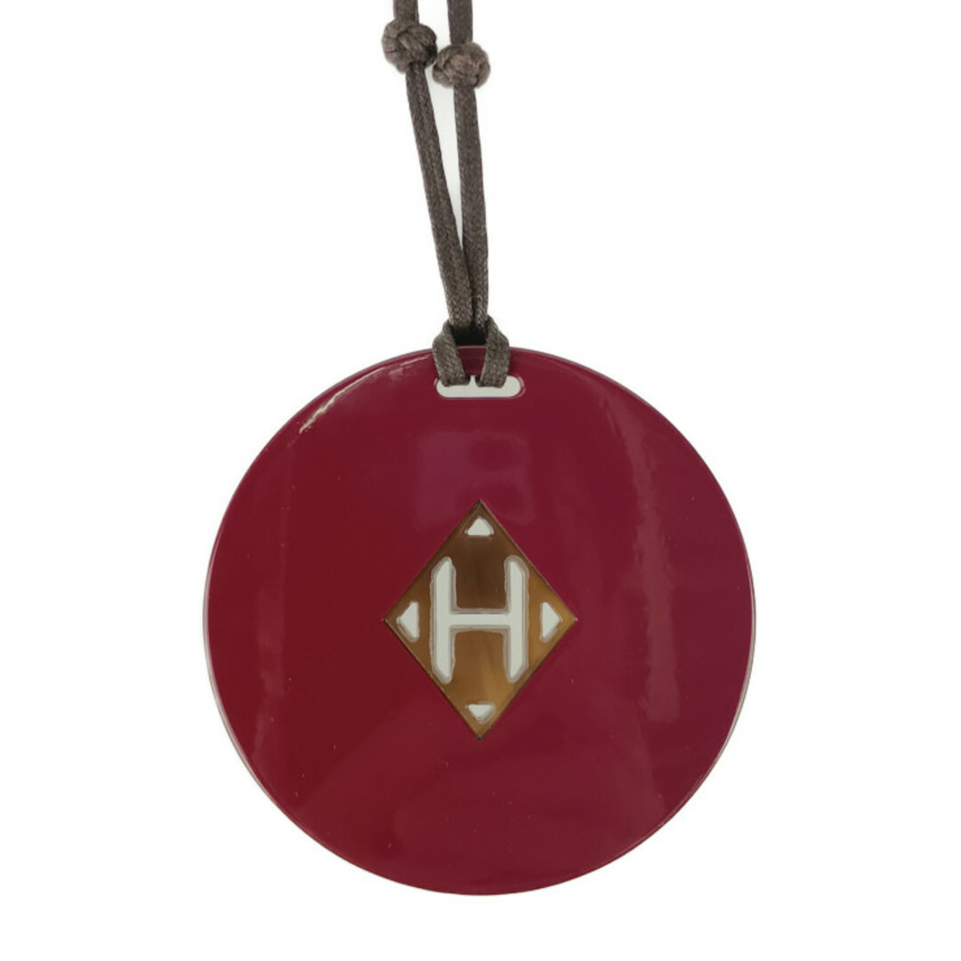 HERMES - 美品 HERMES エルメス ネックレス Hロゴ - ボルドー系 HERMES - 美品 HERMES エルメス ネックレス Hロゴ - ボルドー系