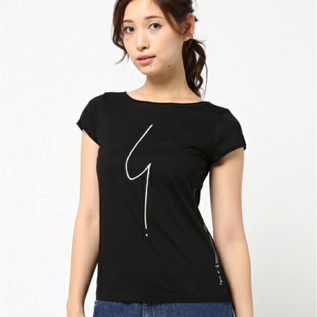 agnes b.(アニエスベー)のAgnès b. アニエスベー ポワンディロニー 黒 Tシャツ レディースのトップス(Tシャツ(半袖/袖なし))の商品写真
