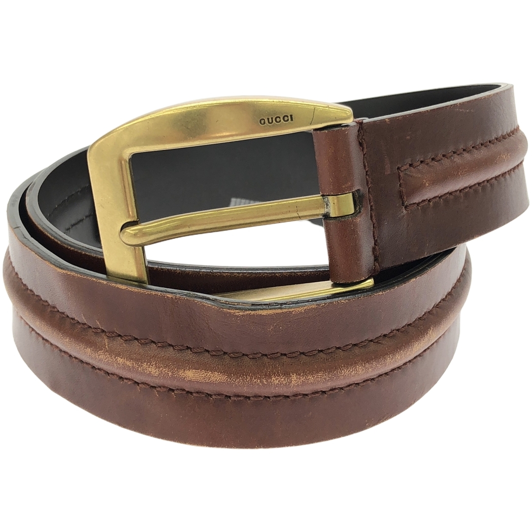 GUCCI - GUCCI グッチ ロゴ刻印レザーベルト 106395 214351 GUCCI - GUCCI グッチ ロゴ刻印レザーベルト 106395 214351