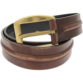 GUCCI - GUCCI グッチ ロゴ刻印レザーベルト 106395 214351 GUCCI - GUCCI グッチ ロゴ刻印レザーベルト 106395 214351