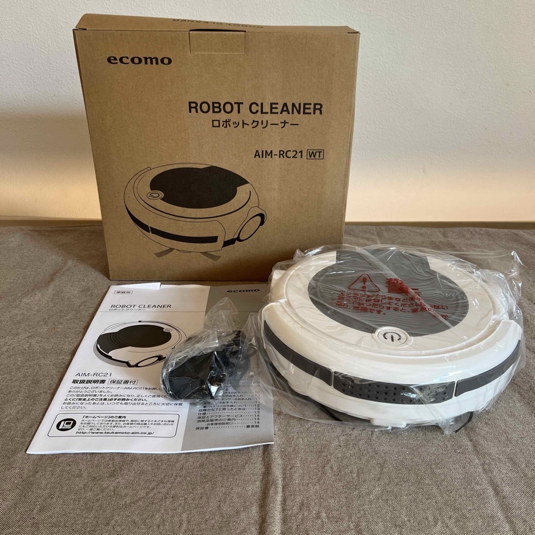 ツカモトエイム エコモ ロボットクリーナー AIM-RC21-WT ピュア ツカモトエイム エコモ ロボットクリーナー AIM-RC21-WT ピュア