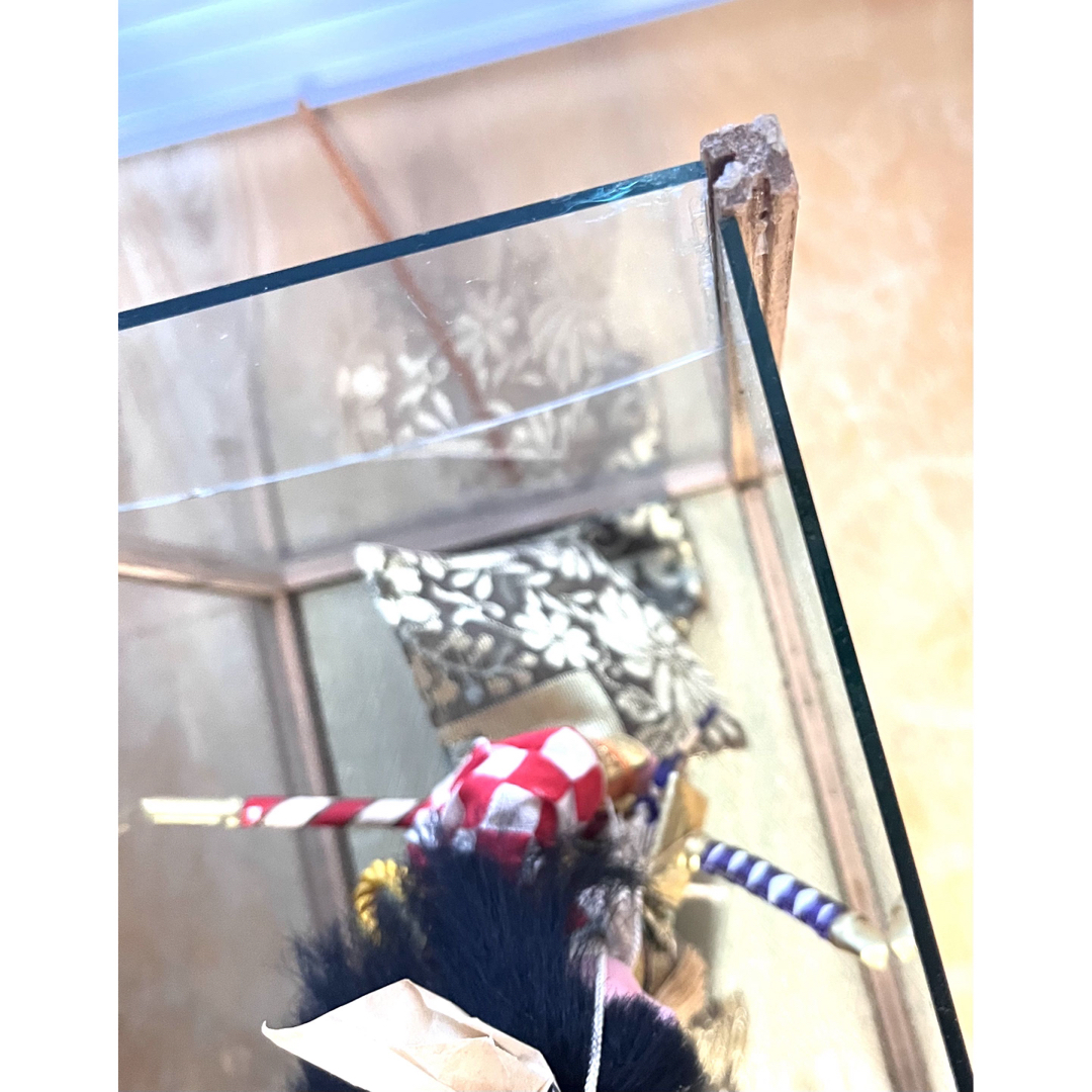 昭和レトロ】 五月人形 ガラスケース 大将飾り 端午の節句 昭和レトロ】 五月人形 ガラスケース 大将飾り 端午の節句