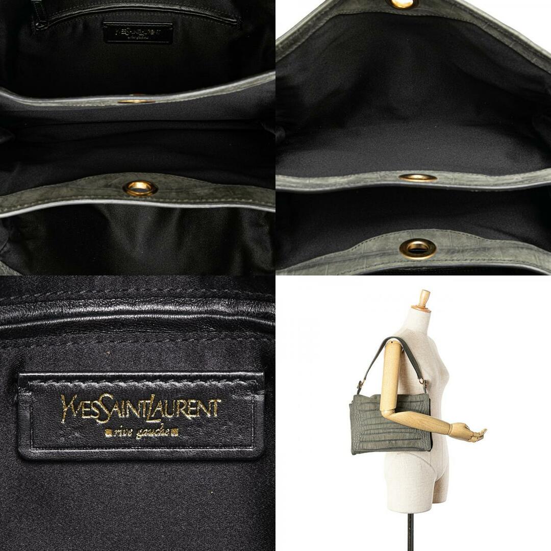 SAINT LAURENT - サンローラン クロコ型押し ショルダーバッグ SAINT LAURENT - サンローラン クロコ型押し ショルダーバッグ