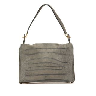 SAINT LAURENT - サンローラン クロコ型押し ショルダーバッグ SAINT LAURENT - サンローラン クロコ型押し ショルダーバッグ
