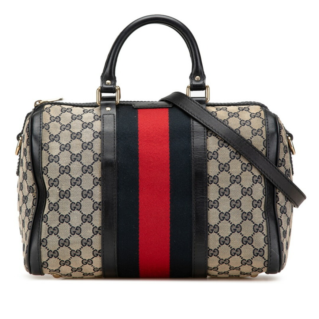 GUCCI - グッチ GGキャンバス シェリーライン ボストンバッグ GUCCI - グッチ GGキャンバス シェリーライン ボストンバッグ