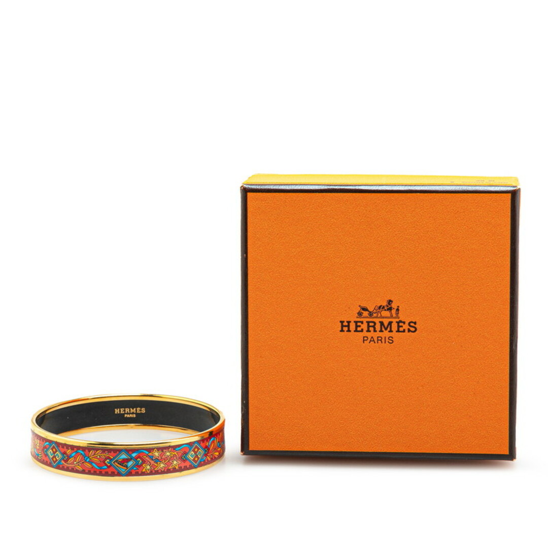 HERMES - エルメス エマイユPM 七宝焼き バングル メッキ HERMES - エルメス エマイユPM 七宝焼き バングル メッキ