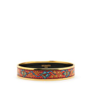 HERMES - エルメス エマイユPM 七宝焼き バングル メッキ HERMES - エルメス エマイユPM 七宝焼き バングル メッキ
