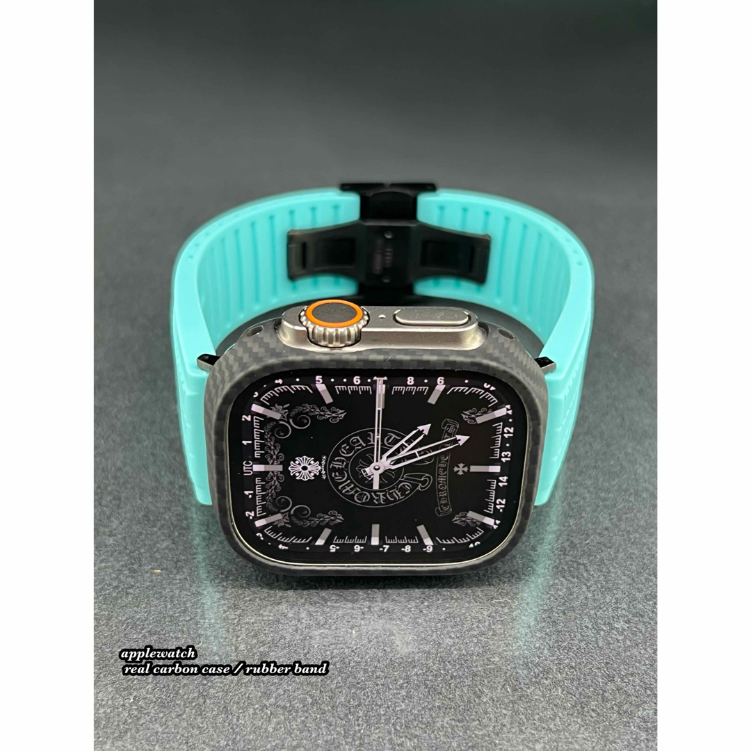 Apple Watch - 46mm 49mm アップルウォッチ用 リアルカーボン Apple Watch - 46mm 49mm アップルウォッチ用 リアルカーボン