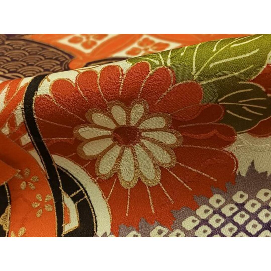 平和屋着物□豪華振袖 御所車花文 暈し染め 金彩 正絹 逸品 平和屋着物□豪華振袖 御所車花文 暈し染め 金彩 正絹 逸品