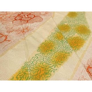 平和屋着物■訪問着　絞り　草花文　暈し染め　正絹　逸品　CAAP5984kb