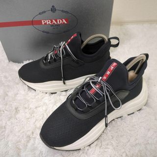 PRADA - PRADA ダウンタウン ボールド レザー スニーカー 新品 PRADA - PRADA ダウンタウン ボールド レザー スニーカー 新品