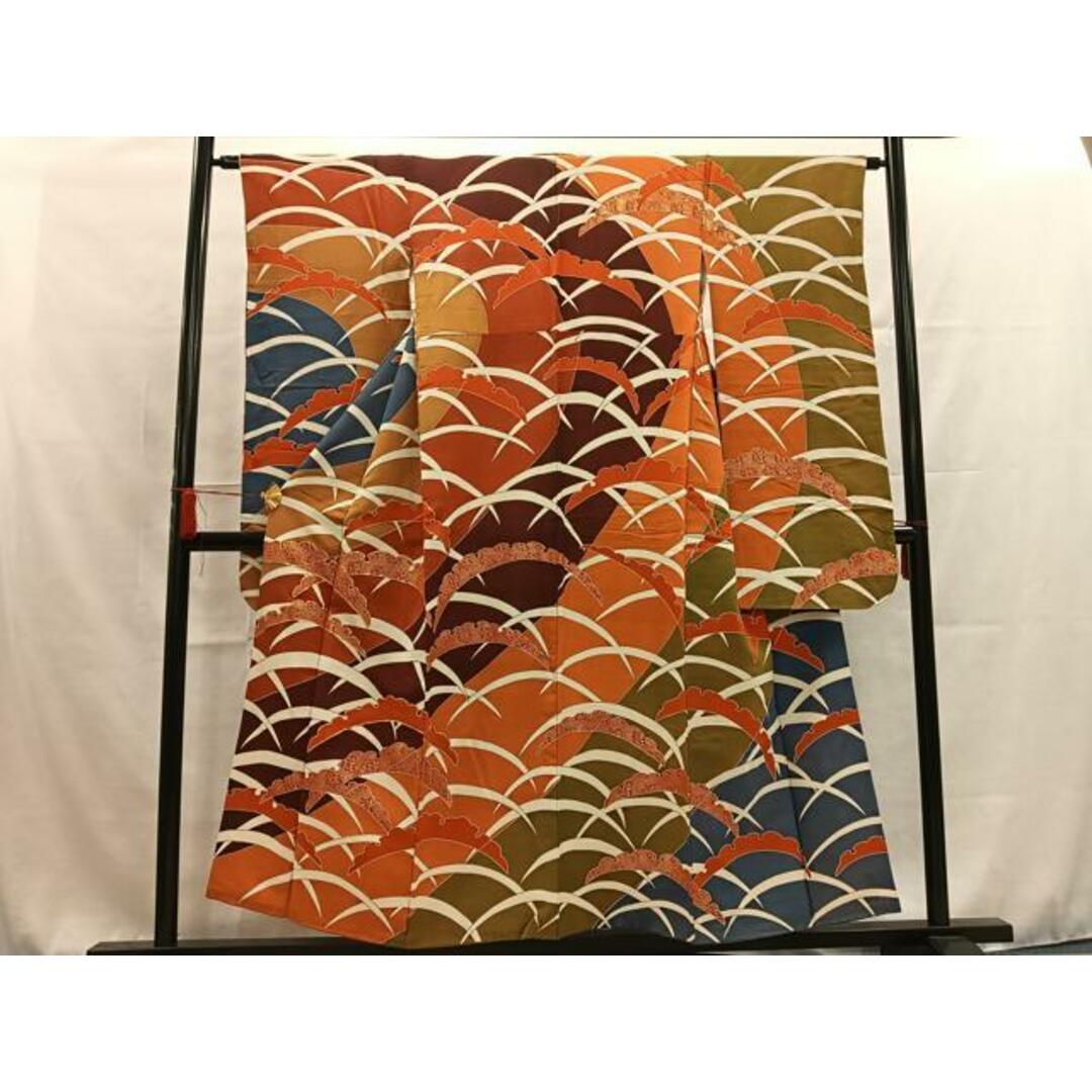 平和屋着物□豪華振袖 駒刺繍 雪芝文 銀彩 正絹 逸品 AAAS3415mf 平和屋着物□豪華振袖 駒刺繍 雪芝文 銀彩 正絹 逸品 AAAS3415mf