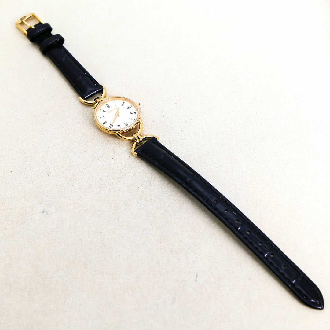 GUCCI - 稼働 GUCCI 腕時計 6000.2.L レザー アイボリー 1212の GUCCI - 稼働 GUCCI 腕時計 6000.2.L レザー アイボリー 1212の