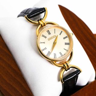 GUCCI - 稼働 GUCCI 腕時計 6000.2.L レザー アイボリー 1212の GUCCI - 稼働 GUCCI 腕時計 6000.2.L レザー アイボリー 1212の
