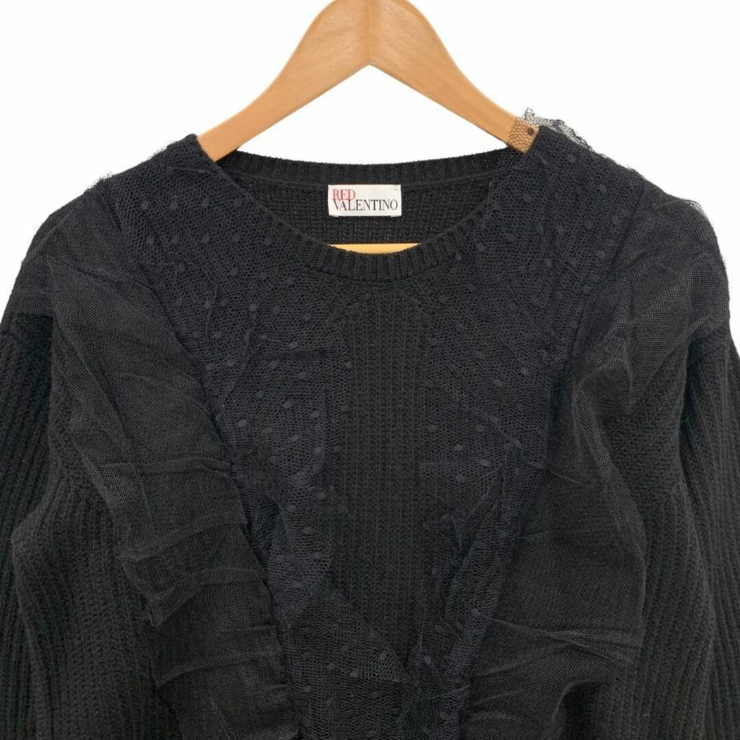 RED VALENTINO - レッドヴァレンティノ ニットワンピース フリル RED VALENTINO - レッドヴァレンティノ ニットワンピース フリル