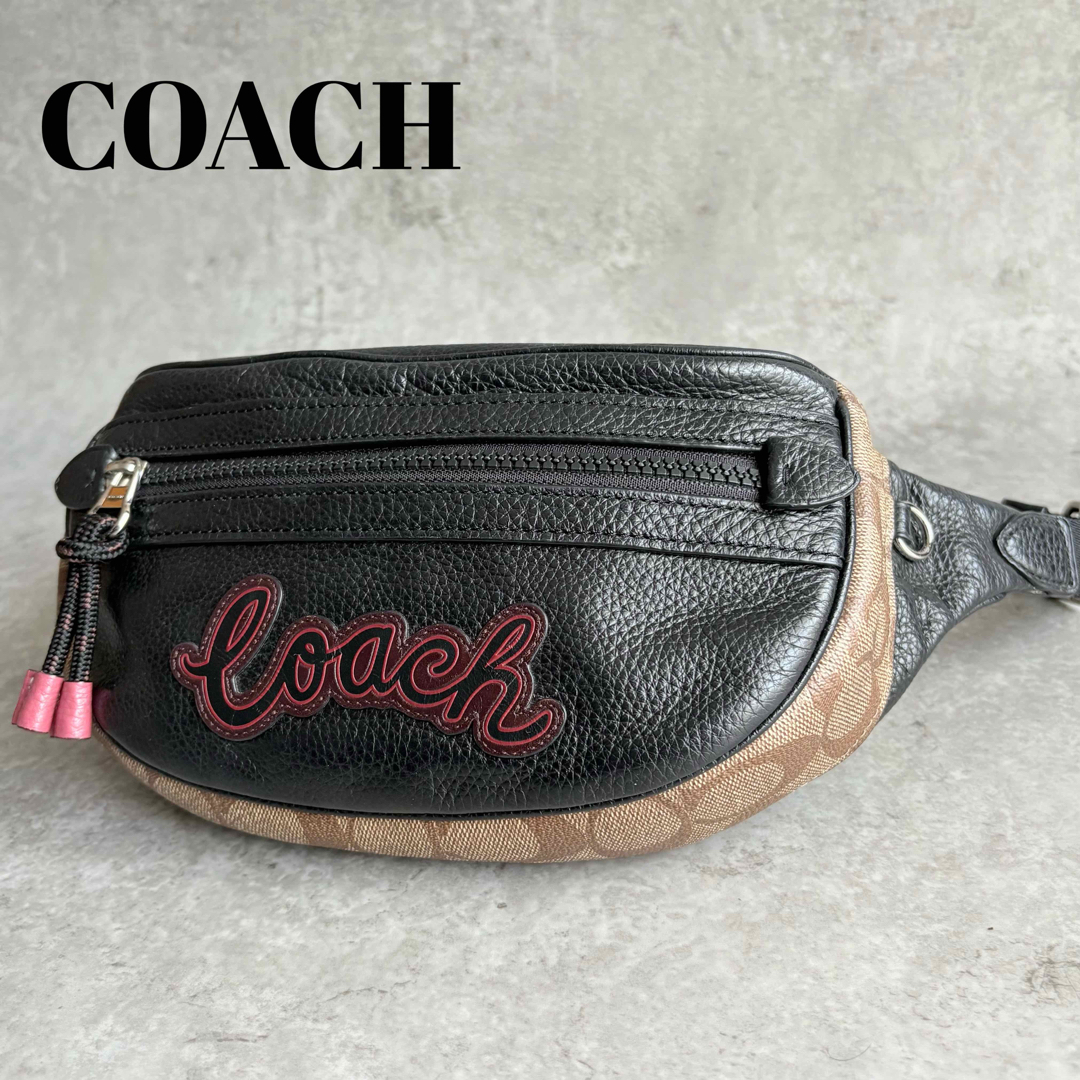 COACH - 【極美品】COACH シグネチャー ボディバッグ ショルダー COACH - 【極美品】COACH シグネチャー ボディバッグ ショルダー