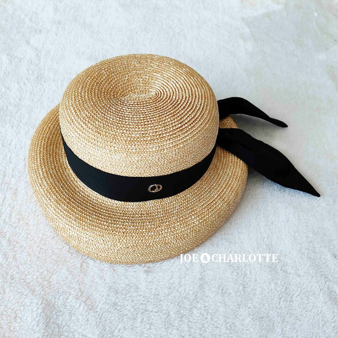 黒】Chapeau d' O シャポードオー カサブランカ 麦わら帽子 の 黒】Chapeau d' O シャポードオー カサブランカ 麦わら帽子 の