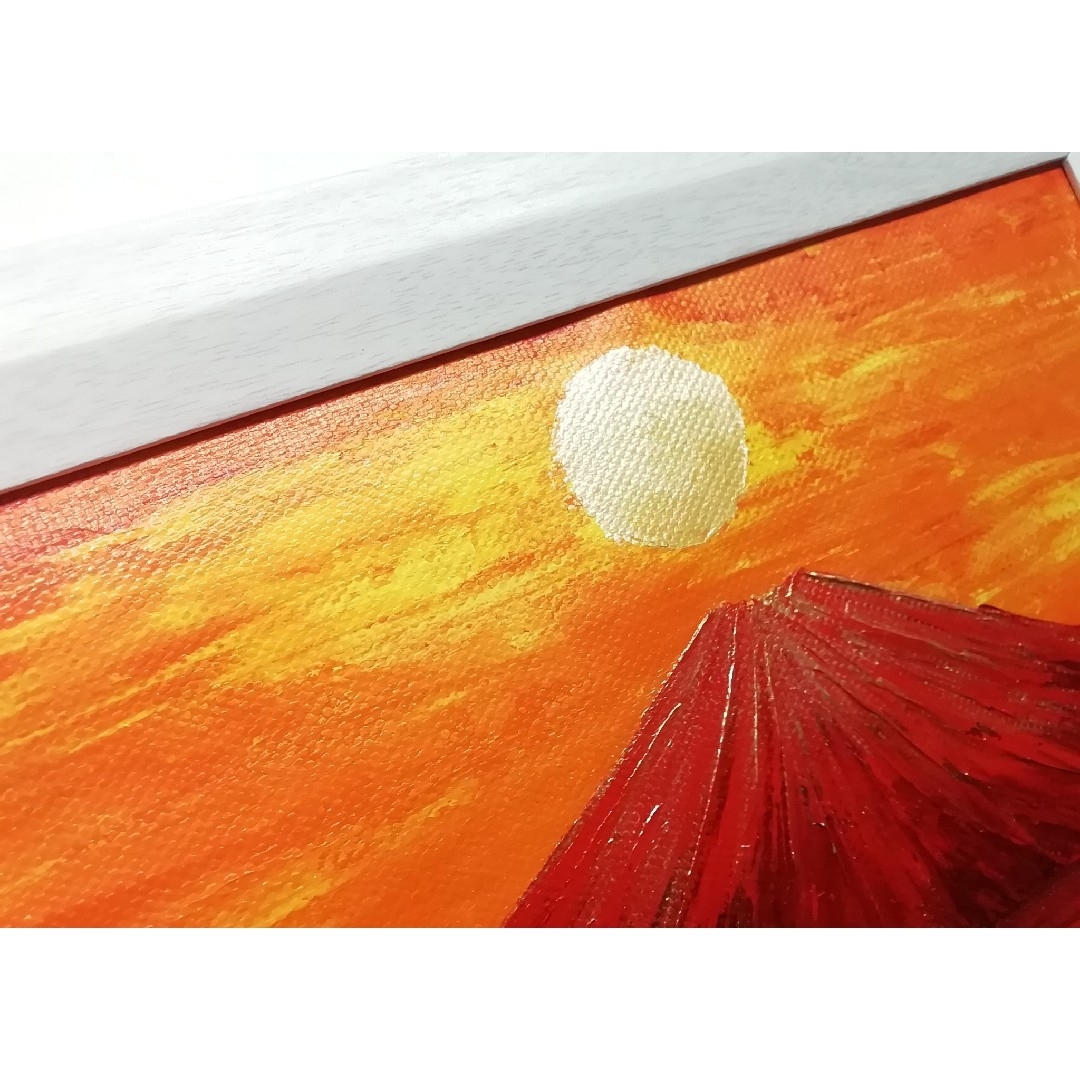 風水開運絵画 *霊峰富士~朝焼け富士~煌めき太陽 朝焼け 逆さ 風水開運絵画 *霊峰富士~朝焼け富士~煌めき太陽 朝焼け 逆さ