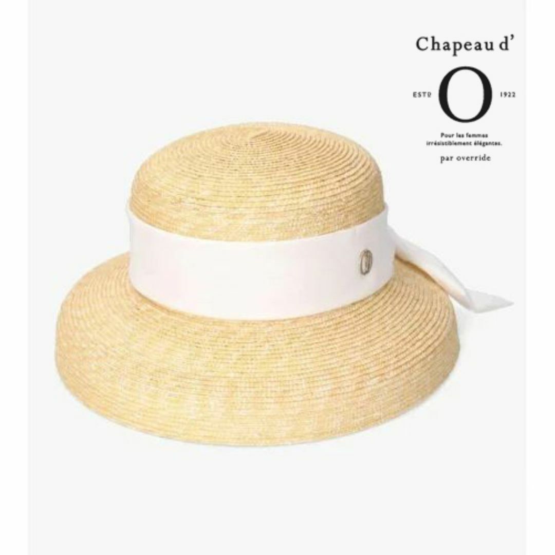 白】Chapeau d' O シャポードオー カサブランカ 麦わら帽子 の 白】Chapeau d' O シャポードオー カサブランカ 麦わら帽子 の