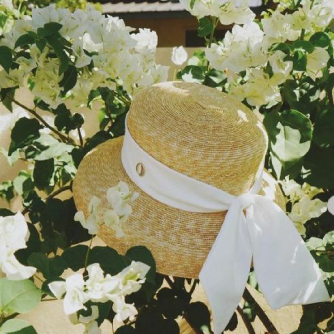 白】Chapeau d' O シャポードオー カサブランカ 麦わら帽子 の 白】Chapeau d' O シャポードオー カサブランカ 麦わら帽子 の