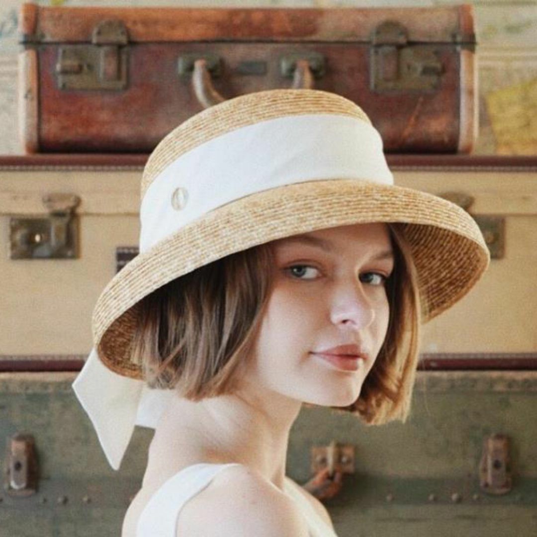 白】Chapeau d' O シャポードオー カサブランカ 麦わら帽子 の 白】Chapeau d' O シャポードオー カサブランカ 麦わら帽子 の