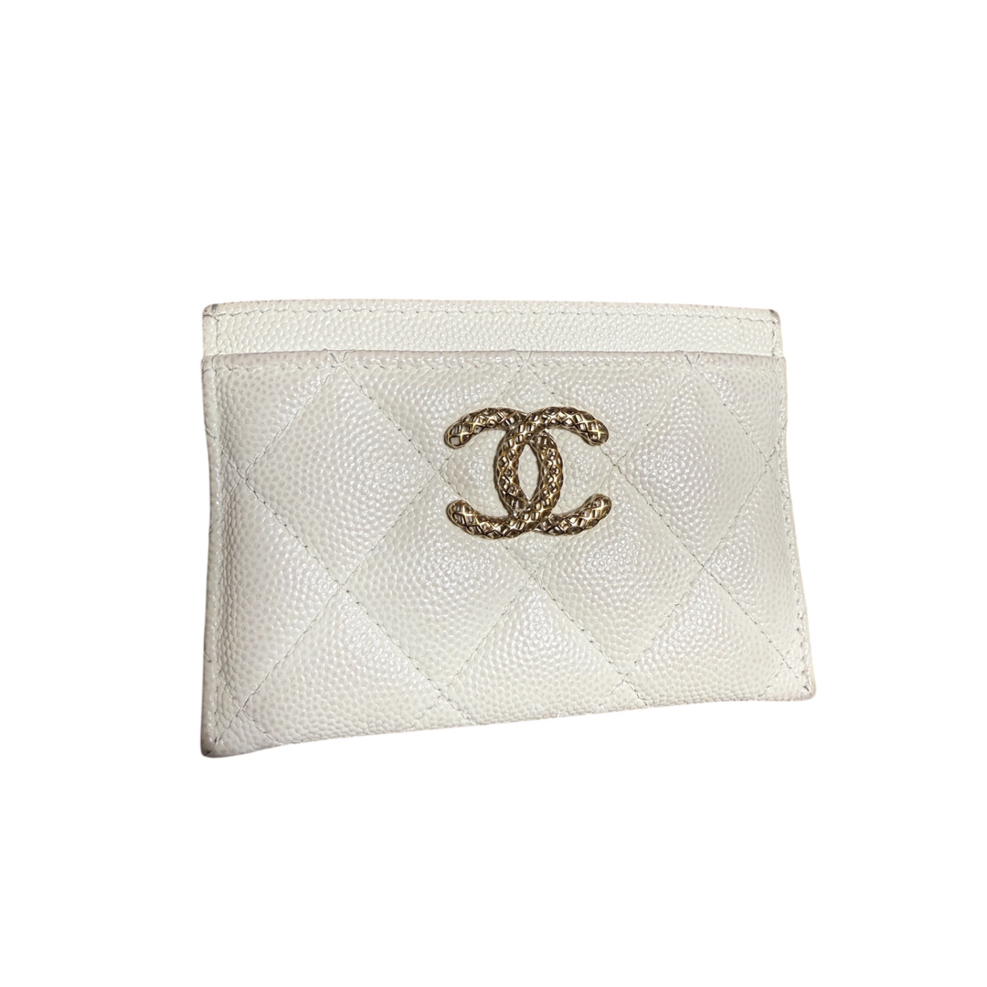 CHANEL - シャネル CHANEL ココマーク ホワイト系 キャビア CHANEL - シャネル CHANEL ココマーク ホワイト系 キャビア