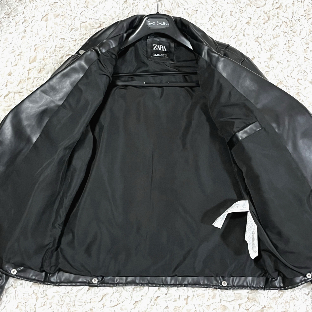 ZARA - 美品 ZARA レザージャケット ライダース ダブル フェイク ZARA - 美品 ZARA レザージャケット ライダース ダブル フェイク