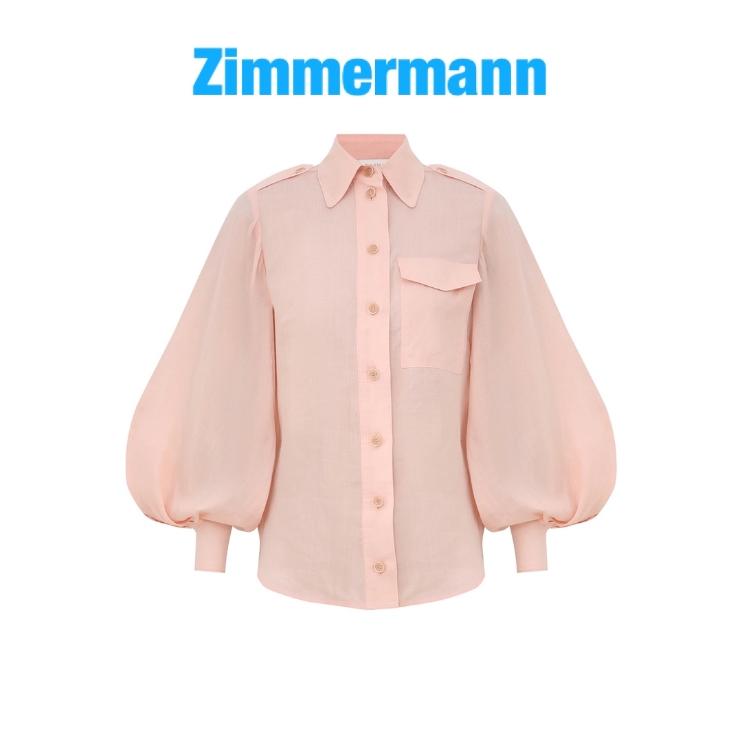 SELF PORTRAIT - ❇️Zimmermannジマーマン25春新作ピンクシャツ SELF PORTRAIT - ❇️Zimmermannジマーマン25春新作ピンクシャツ