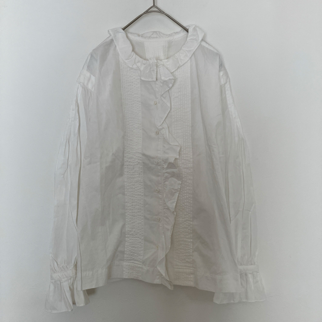 Nigel Cabourn - Nigel Cabourn ギャザーカラーブラウス 板倉 Nigel Cabourn - Nigel Cabourn ギャザーカラーブラウス 板倉