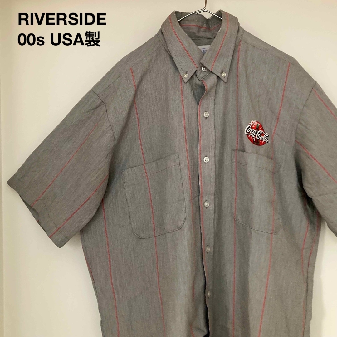 コカ・コーラ - 00s USA製 RIVERSIDE コカコーラ ストライプ コカ・コーラ - 00s USA製 RIVERSIDE コカコーラ ストライプ