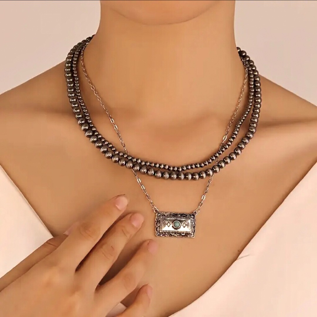 ターコイズネックレス6ナバホパール風ネックレス6インディアン ターコイズネックレス6ナバホパール風ネックレス6インディアン