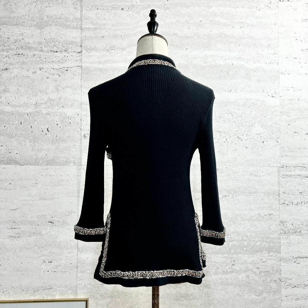 CHANEL - 極美品☆CHANEL☆チェーン装飾☆ツイードトリム CHANEL - 極美品☆CHANEL☆チェーン装飾☆ツイードトリム