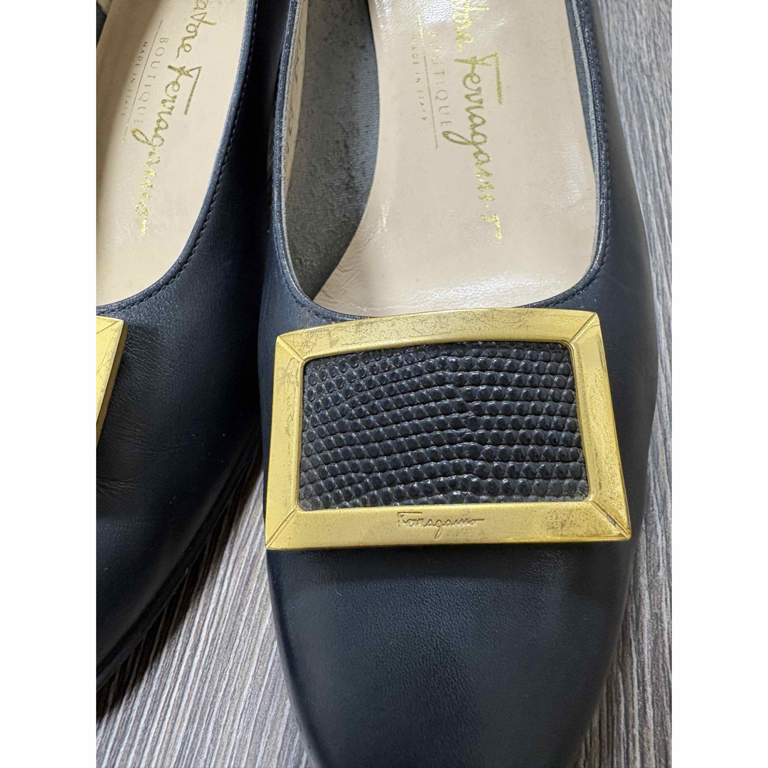 Salvatore Ferragamo - フェラガモ 5.5サイズ 黒 パンプス Salvatore Ferragamo - フェラガモ 5.5サイズ 黒 パンプス